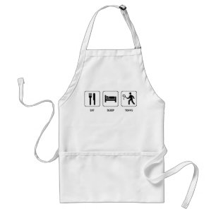 Eat Sleep Tennis Apron Standaard Schort