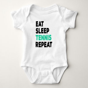 Eat Sleep Tennis Herhalen Romper
