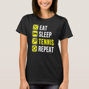 Eat Sleep Tennis Herhalen T-shirt
