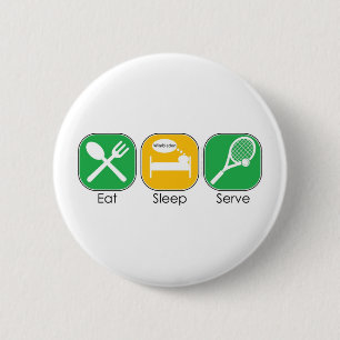Eat Sleep Tennis Ronde Button 5,7 Cm