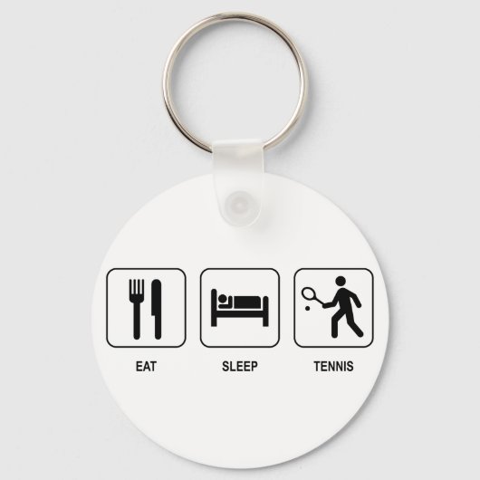 Eat Sleep Tennis Sleutelhanger (Voorkant)