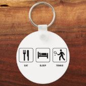 Eat Sleep Tennis Sleutelhanger (Voorkant)