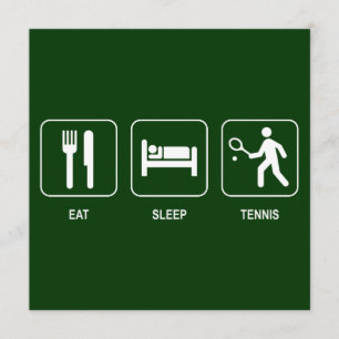 Eat Sleep Tennis Uitnodiging