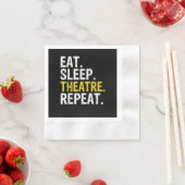 Eat Sleep Theater Herhaal Actor Cadeaut Servet (Insitu)