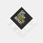 Eat Sleep Theater Herhaal Actor Cadeaut Servet (Hoek)