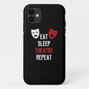 Eat Sleep Theater Herhaal Musical Theft Gift iPhone 11 Hoesje