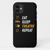 Eat Sleep Theater Herhalen - Graphic Musical Case-Mate iPhone Case (Achterkant)