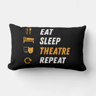 Eat Sleep Theater Herhalen - Graphic Musical Kussen