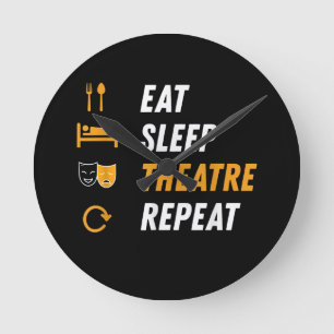 Eat Sleep Theater Herhalen Ronde Klok