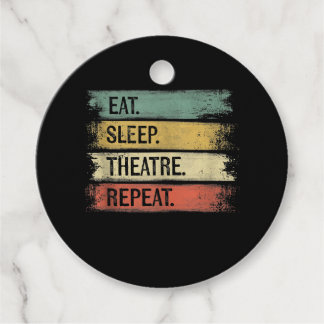Eat Sleep Theater Tech Gifts Actor herhalen Bedankjes Labels