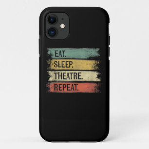 Eat Sleep Theater Tech Gifts Actor herhalen iPhone 11 Hoesje