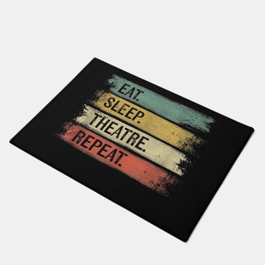 Eat Sleep Theater Tech Gifts Actor herhalen Deurmat (Schuin)