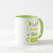 Eat Sleep Think Green Mok (Voorkant rechts)