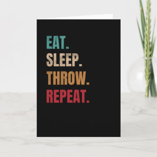 Eat Sleep Throw Herhalen   Bouw en vierkant trekke Kaart