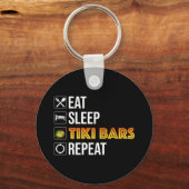 Eat. Sleep. Tiki Bars. Repeat Sleutelhanger (Achterkant)