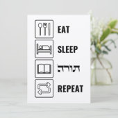 Eat Sleep Torah Herhalen - Joodse levensstijl (Staand voorkant)
