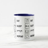 Eat Sleep Torah Herhalen - Joodse levensstijl Mok (Midden)