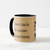 Eat Sleep Train Dogs Trainer Training Funny Mok (Voorkant links)