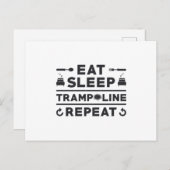 Eat Sleep Trampoline Repeat Trampolining Gymnast Briefkaart (Voorkant / Achterkant)