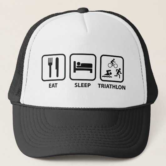 Eat Sleep Triathlon Trucker Pet (Voorkant)