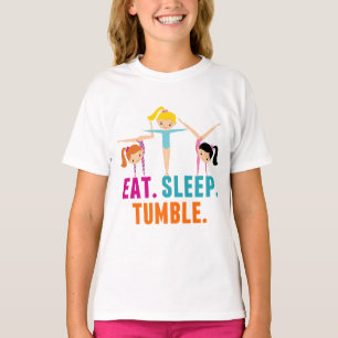 Eat Sleep Tumble Cute Gymnastiek T-shirt