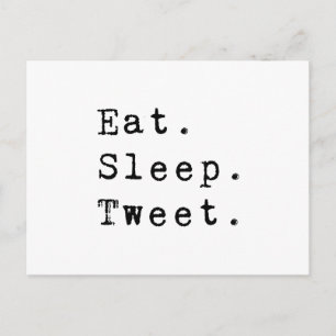 Eat Sleep Tweet Briefkaart