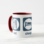 Eat Sleep Ubuntu Mok (Voorkant links)