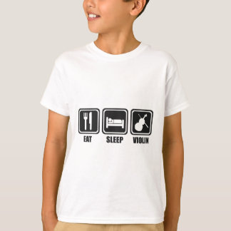 Eat Sleep Violin Herhalen T-shirt
