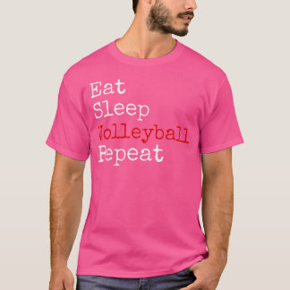 Eat Sleep Volleyball Herhaal Fun Sports T-shirt