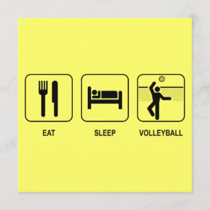 Eat Sleep Volleyball Uitnodiging