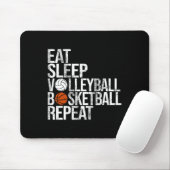 Eat Sleep Volleyll Sketll Repeat Funny Ll Muismat (Met muis)