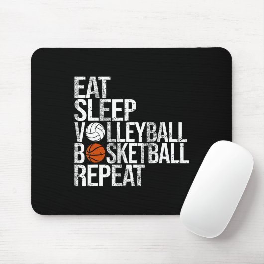 Eat Sleep Volleyll Sketll Repeat Funny Ll Muismat (Met muis)