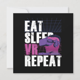 Eat Sleep VR Gamer herhalen Virtuele realiteit G Kaart