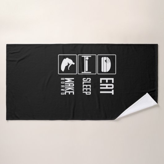 Eat Sleep Wakeboard (Serviette de bain)
