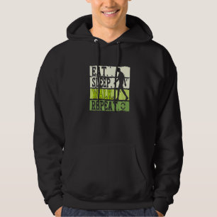 Eat Sleep Walk Herhaal Cool Walking ExerciseWalker Hoodie