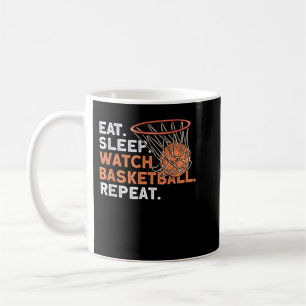 Eat Sleep Watch Basketball Repo - Funny Basketba Koffiemok