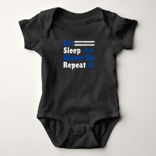 Eat Sleep Water Ski Herhalen Romper
