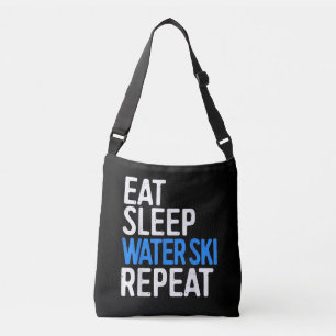 Eat Sleep Water Ski Herhaling van de waterskift Crossbody Tas