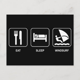 Eat Sleep Windsurf Briefkaart