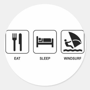 Eat Sleep Windsurf Sticker