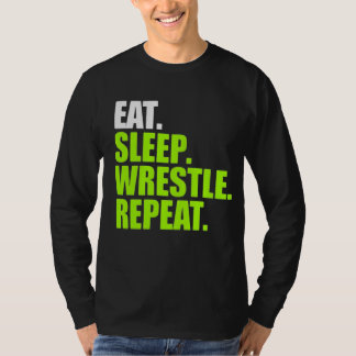Eat Sleep Wrestle Repat - Koel rusten T-shirt