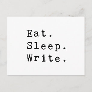 Eat Sleep Write Briefkaart
