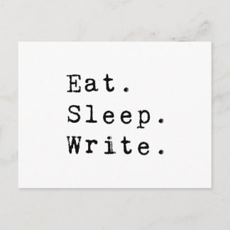 Eat Sleep Write Briefkaart