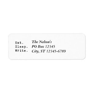 Eat Sleep Write Etiket