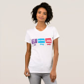 Eat Sleep Write T-shirt (Voorkant volledig)