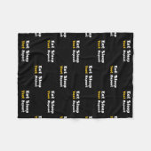 Eat Sleep Yet Herhaal tekst Viral Phrase Yeette Fleece Deken (Voorkant (Horizontaal))