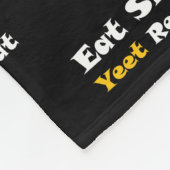 Eat Sleep Yet Herhaal tekst Viral Phrase Yeette Fleece Deken (Hoek)