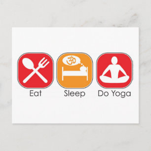 Eat Sleep Yoga Briefkaart