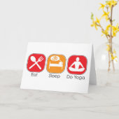 Eat Sleep Yoga Kaart (Gele Bloem)