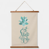 Eat Sleep Yoga Lotus Hangend Wandkleed (Voorkant)